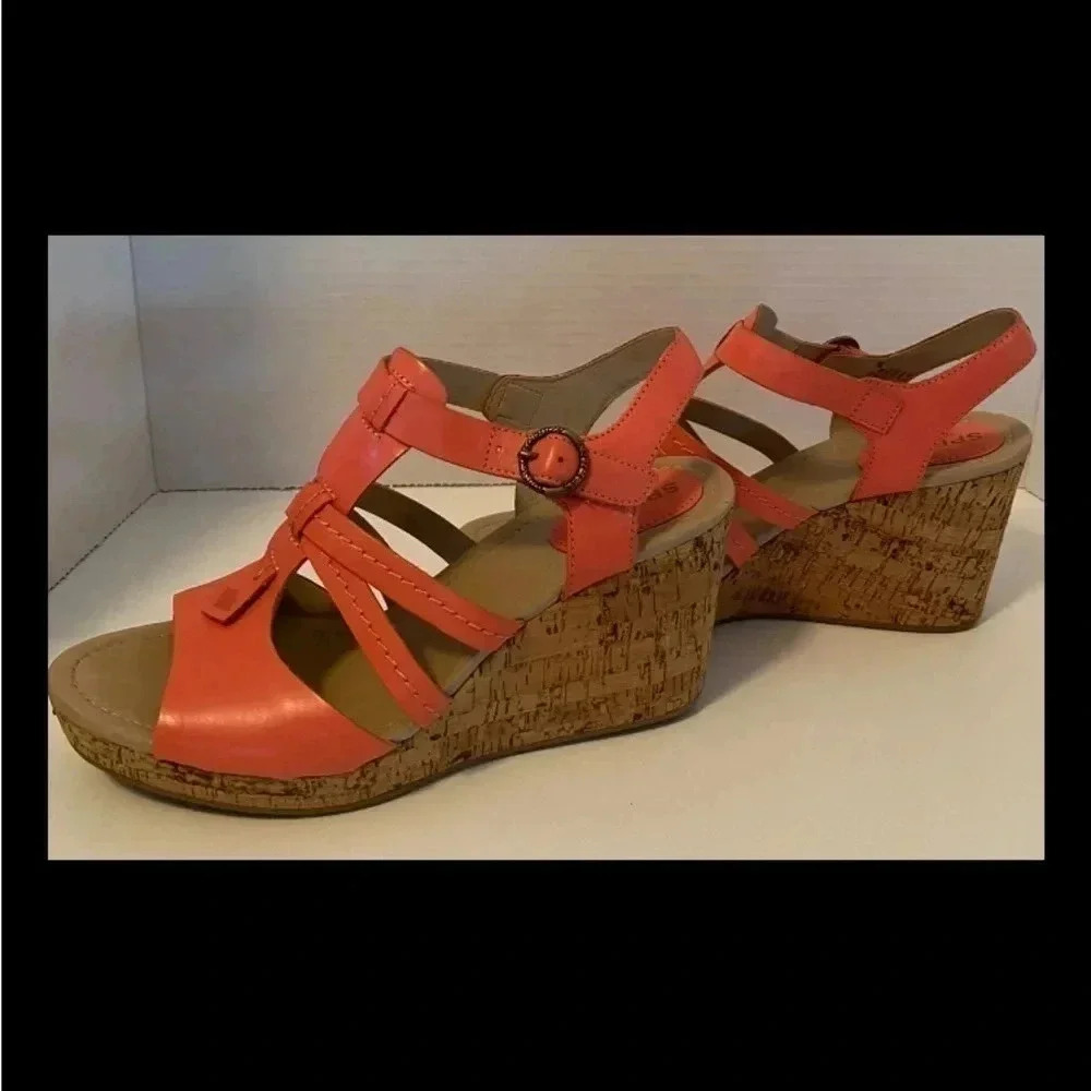 SPERRY Dawn Day Coral wedges size 9 - Picture 6 of 8